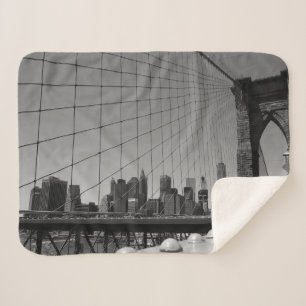 Brooklyn bridge sherpa blanket