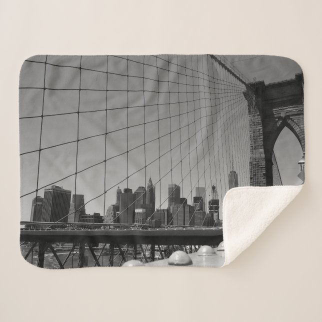 Brooklyn bridge sherpa blanket (Front (Horizontal))