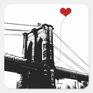 Brooklyn Bridge Square Sticker