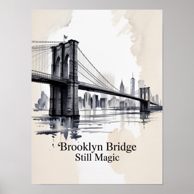 Brooklyn Bridge Still Magic Ink Poster (Front)