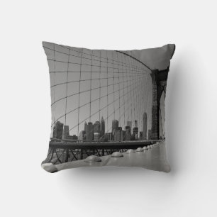 Brooklyn bridge throw pillow