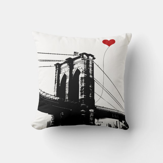Brooklyn Bridge Throw Pillow (Front)