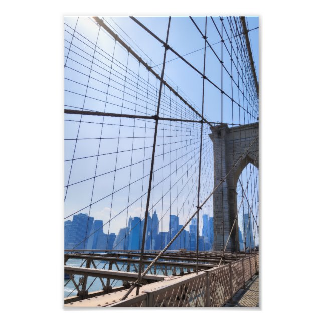 Brooklyn Bridge to Manhattan – New York City Photo (Devant)