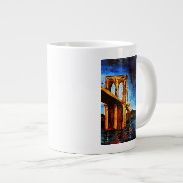 Brooklyn Bridge to Utopia 2009 Large Coffee Mug (Front Right)