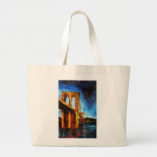 Brooklyn Bridge to Utopia 2009 Large Tote Bag