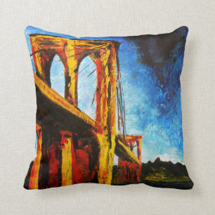 Brooklyn Bridge to Utopia 2009 Throw Pillow