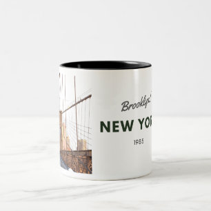 Brooklyn Bridge Two-Tone Coffee Mug