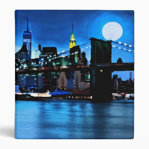 Brooklyn Bridge Under a Full Moon Binder