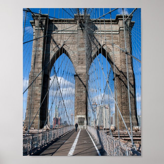 Brooklyn Bridge Walking Path Poster (Front)