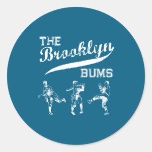 Brooklyn Bums New York Baseball Fan _1  Classic Round Sticker
