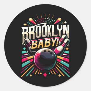 Brooklyn By Bowling Shirts Classic Round Sticker