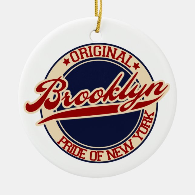 Brooklyn Ceramic Ornament (Front)