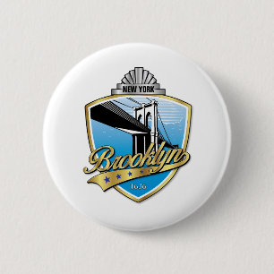 Brooklyn Design Gold 2 Inch Round Button