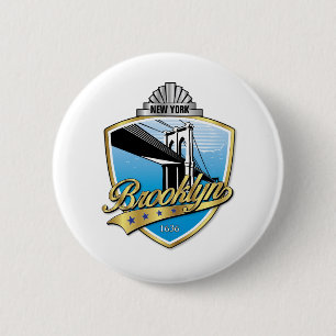 Brooklyn Design Gold 2 Inch Round Button