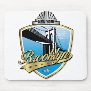 Brooklyn Design Gold Mouse Pad