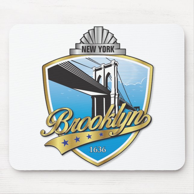 Brooklyn Design Gold Mouse Pad (Front)