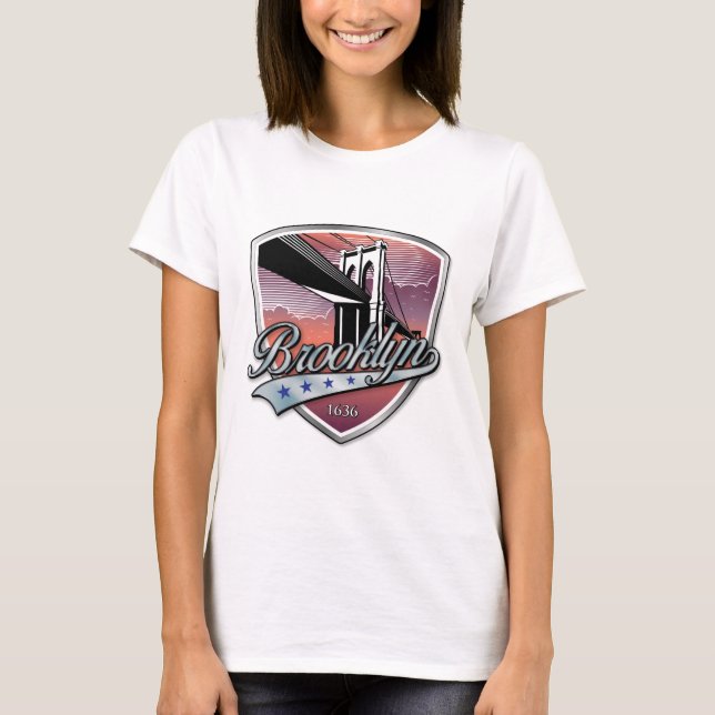 Brooklyn Design Silver T-Shirt (Front)