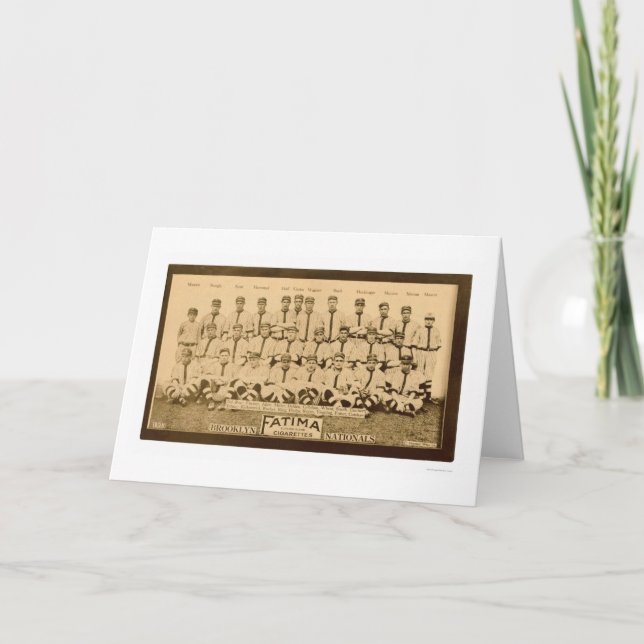 Brooklyn Dodgers Baseball 1913 Card (Front)