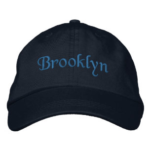 Brooklyn Embroidered Baseball Cap / Hat Blue
