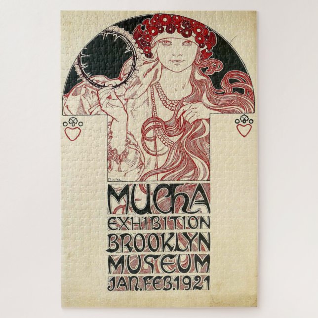 Brooklyn Exhibition by Alphonse Mucha Jigsaw Puzzle (Vertical)