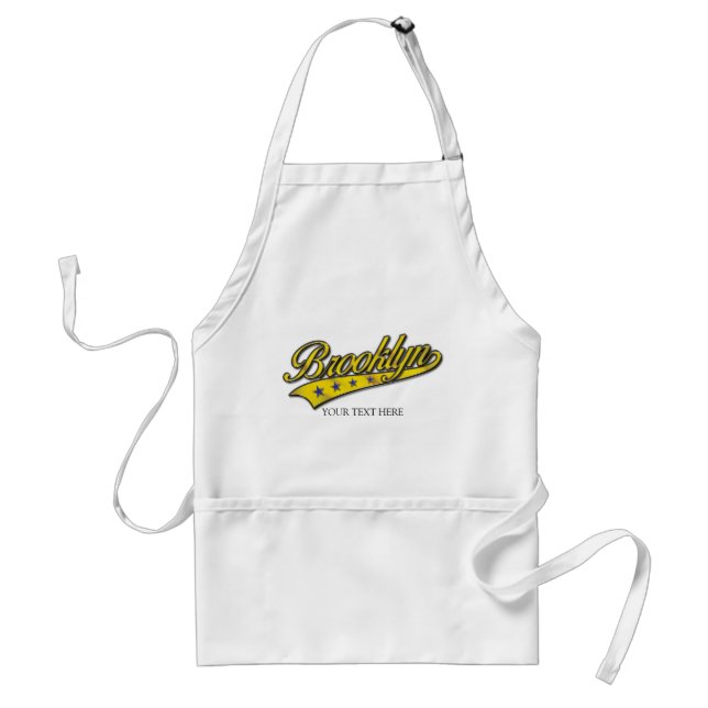 Brooklyn Gold Swoosh Design Template Standard Apron (Front)