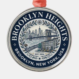 Brooklyn Heights, Brooklyn, New York, USA USA Metal Ornament