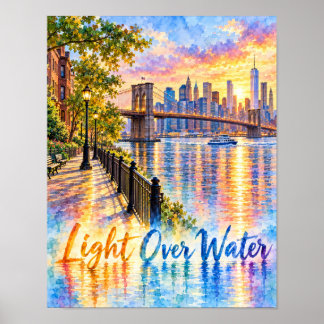 Brooklyn Heights NYC Skyline Panorama Poster