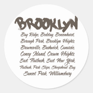 Brooklyn Hoods Classic Round Sticker