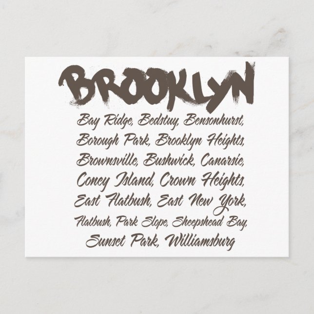 Brooklyn Hoods Postcard (Front)
