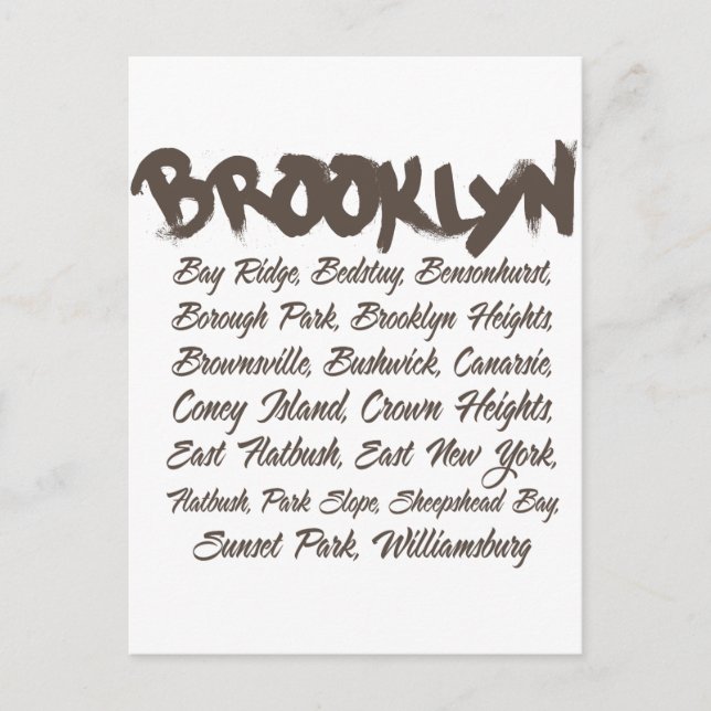 Brooklyn Hoods Postcard (Front)