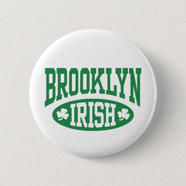 Brooklyn Irish 2 Inch Round Button (Front)