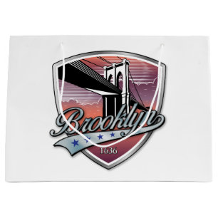 Brooklyn Logo Design Large Gift Bag