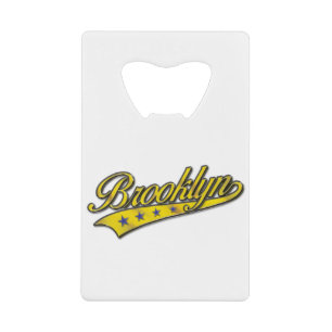 Brooklyn Logo Gold Embossed Credit Card Bottle Opener