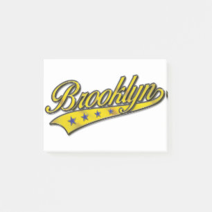 Brooklyn Logo Gold Embossed Post-it Notes