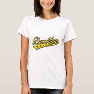 Brooklyn Logo Gold Embossed T-Shirt