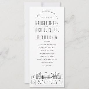 Brooklyn   Modern Deco Wedding Program