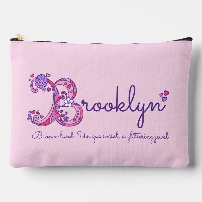 Brooklyn name beginning with B pencil case or Accessory Pouch (Front)