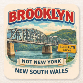 Brooklyn, New South Wales | Not Brooklyn, New York Square Paper Coaster