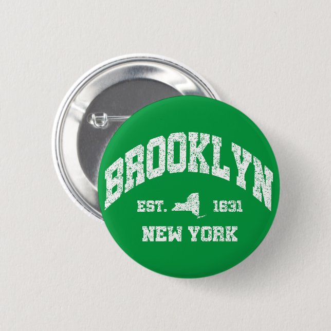 Brooklyn,New York 2 Inch Round Button (Front & Back)