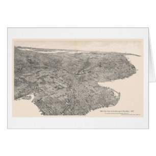 Brooklyn, New York Birdseye Map 1897