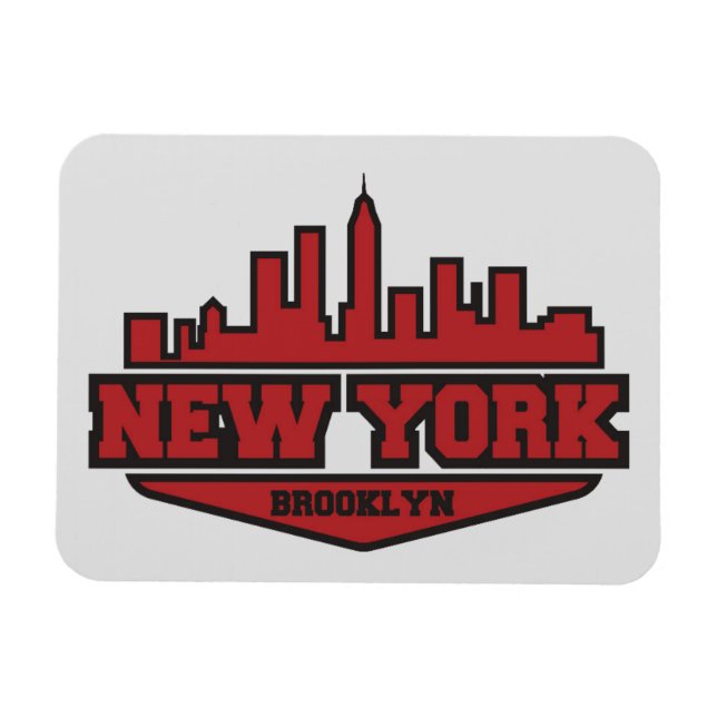 Brooklyn New York | Block Style Script Magnet (Horizontal)