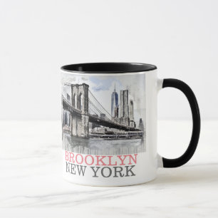 Brooklyn New York , Bridge scene Mug