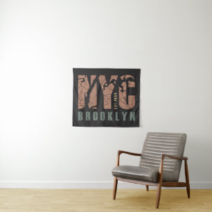 Brooklyn, New York City Map Tapestry