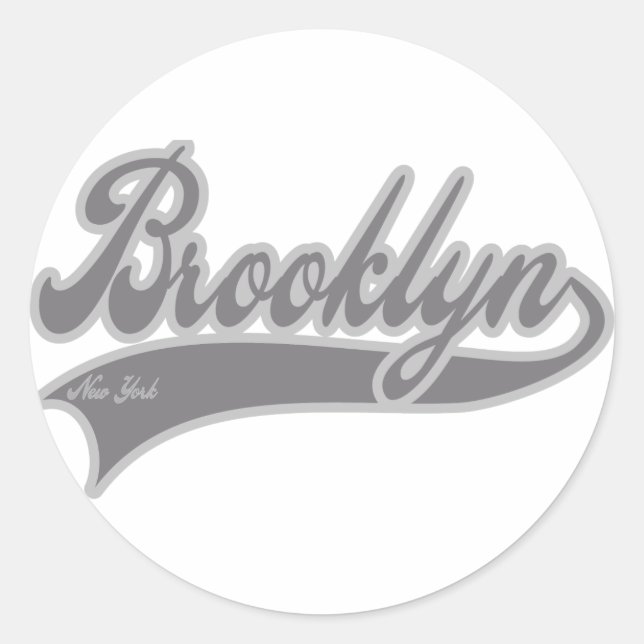Brooklyn New York Classic Round Sticker (Front)
