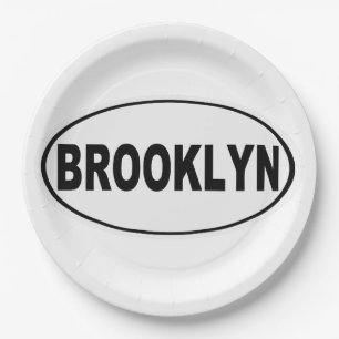 Brooklyn New York Paper Plate