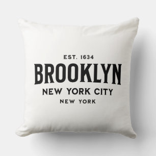 Brooklyn New York Throw Pillow