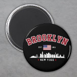 Brooklyn Ney York Est 1816 Magnet<br><div class="desc">Vintage design in Honor to Beautiful New York County,  which is Brooklyn,  one of the five New York City neighborhoods,  is located at the western end of Long Island. The iconic Brooklyn Bridge,  built in 1883.</div>