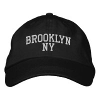 BROOKLYN NY Simple White on Black