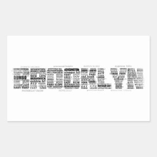 Brooklyn NY Typography Design Sticker