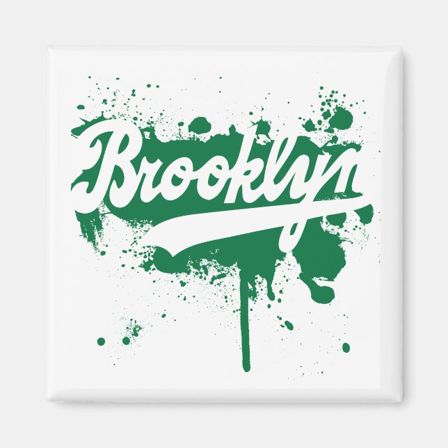 Brooklyn Painted Green Magnet (Front)